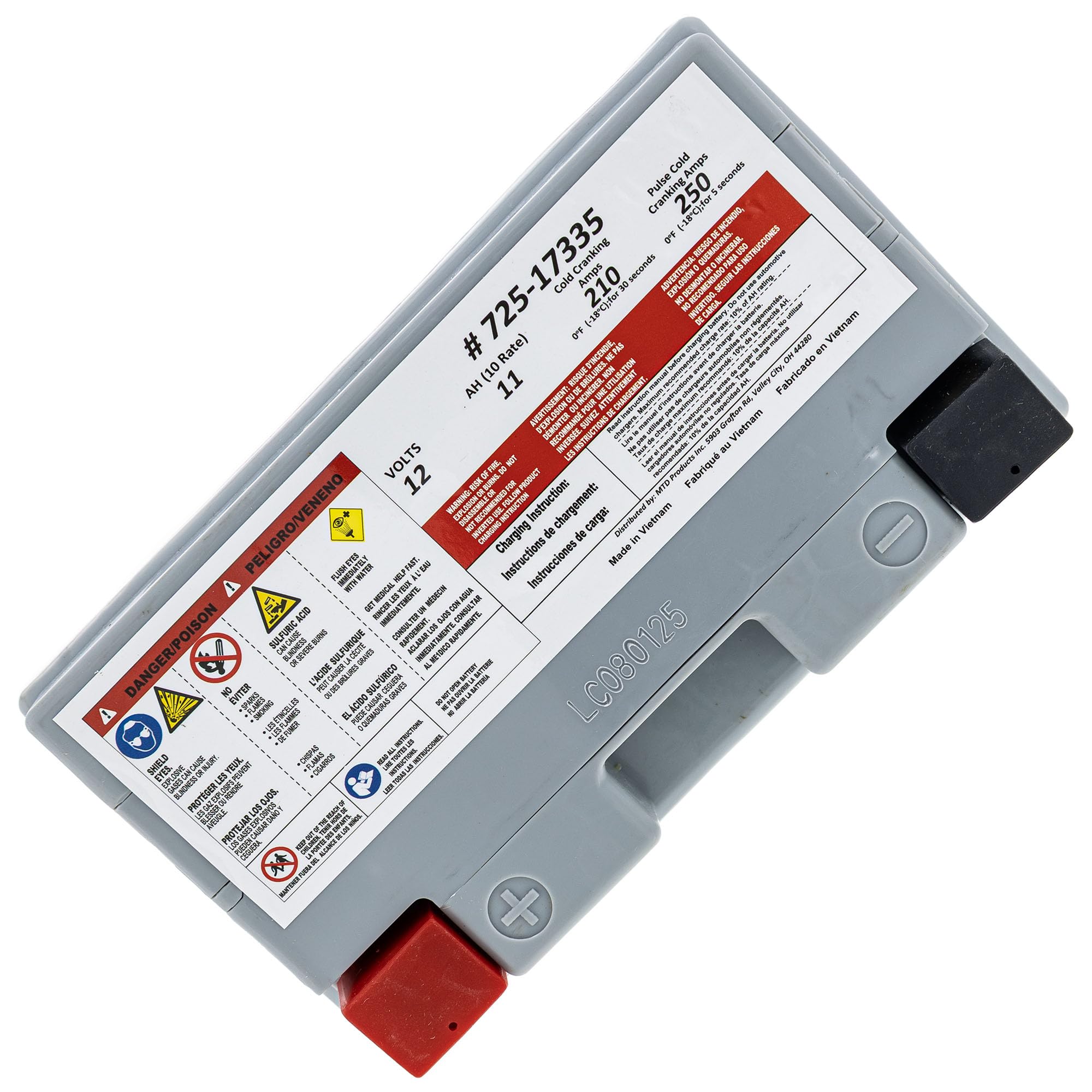 Amazon.com: CUB CADET 490-280-F017 Battery 210cca 11AHR Ultima ZT1